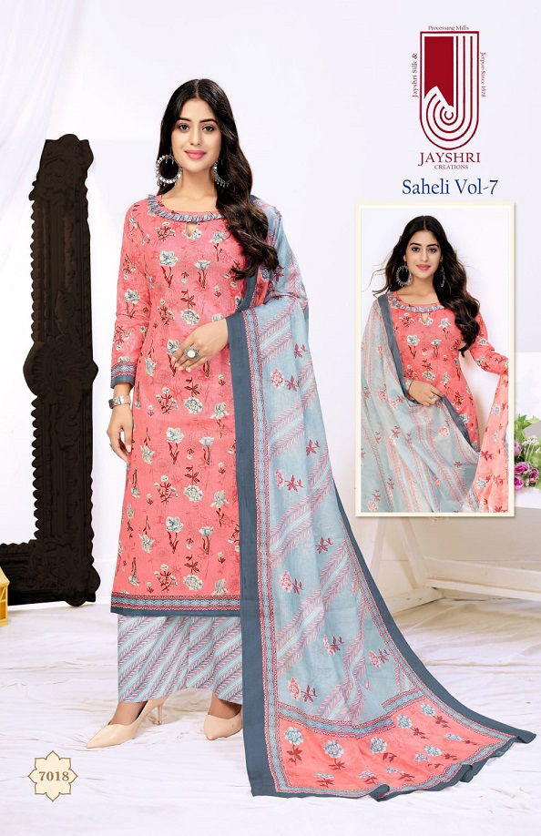 Jayshri Saheli 7 Pure Cotton Casual Wear Wholesale Dress Material Collection 